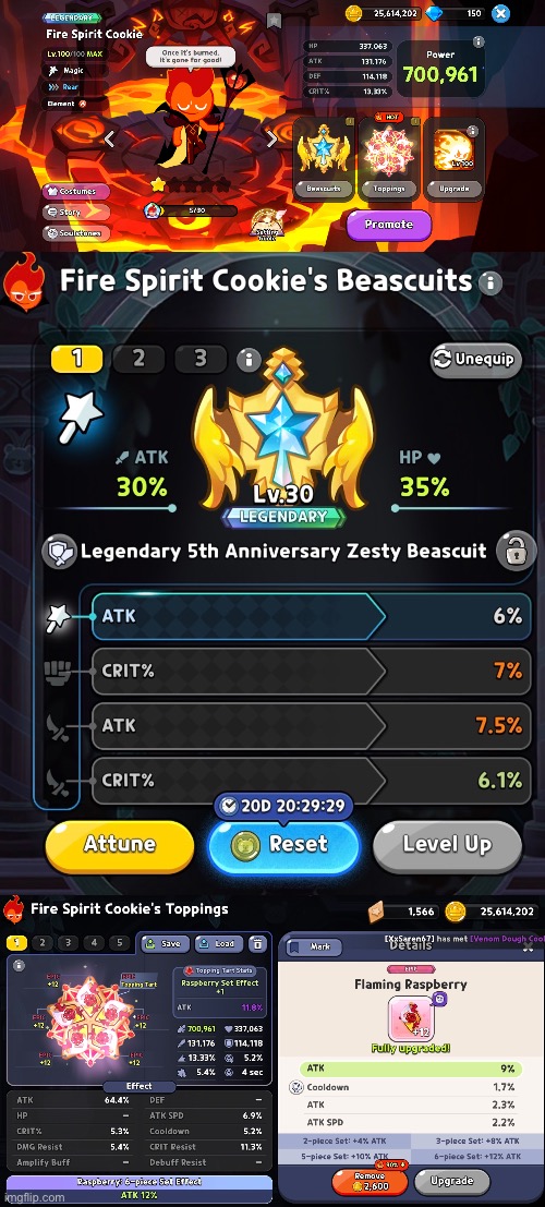 My Fire Spirit cookie build (700K power!) | made w/ Imgflip meme maker