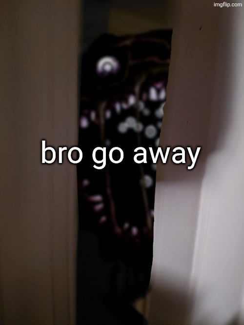 bro go away | made w/ Imgflip meme maker