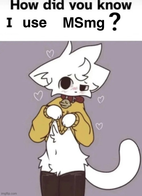 How did you know I play X? | use; MSmg | image tagged in how did you know i play x,msmg | made w/ Imgflip meme maker