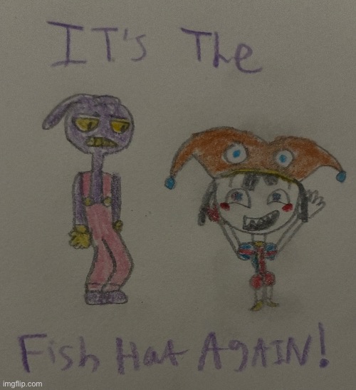 Just thought I’d get in on the fun before it’s too late | image tagged in tadc,fanart,fish,hat | made w/ Imgflip meme maker