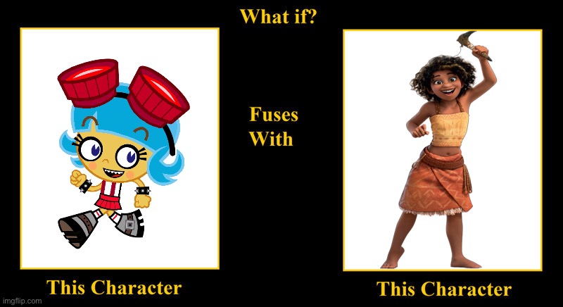 Frida Suarez Fuses With Lototasi | image tagged in blank fusion meme,moana 2,moana,loto,el tigre the adventures of manny rivera,frida suarez | made w/ Imgflip meme maker