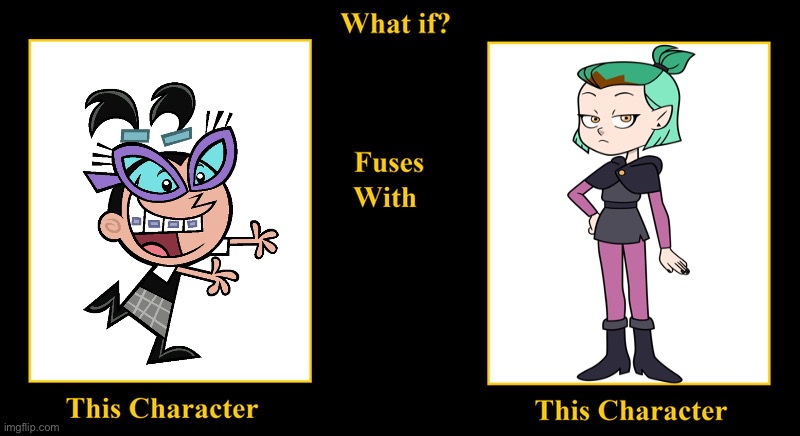 Tootie Miller Fuses With Amity Blight (2) | image tagged in blank fusion meme,the owl house,the fairly oddparents,amity blight,selfish,spoiled brat | made w/ Imgflip meme maker
