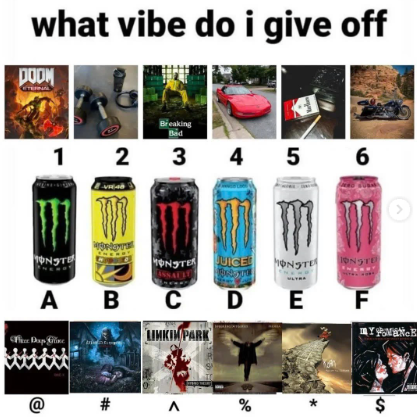 what vibe do I give off (metalhead edition) Blank Meme Template
