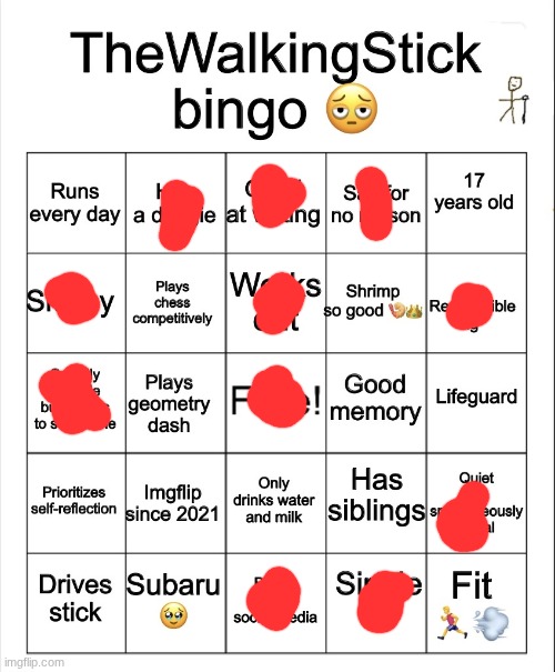I'm nothin like yall | image tagged in thewalkingstick bingo | made w/ Imgflip meme maker