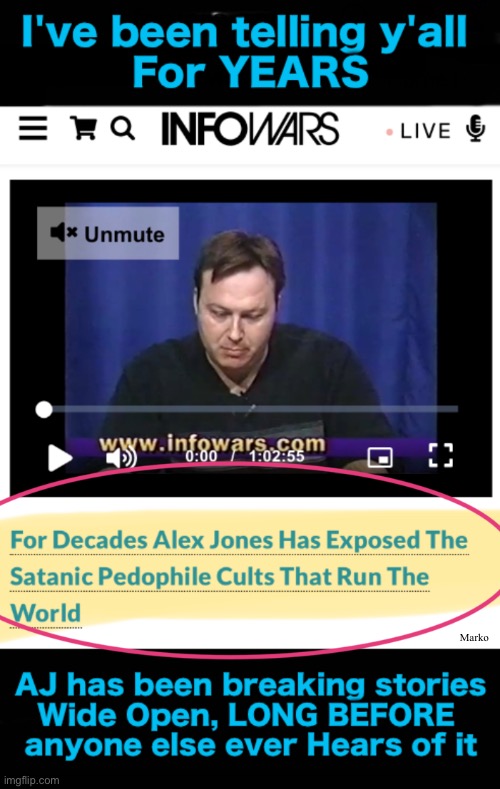 Epstein files might be news to you.  One guy --& his listeners-- has exposed it for YEARSSS | Marko | image tagged in memes,epstein lived in the dark,some tried to expose him,most just ignored or looked the other way,fjb voters gotohell | made w/ Imgflip meme maker