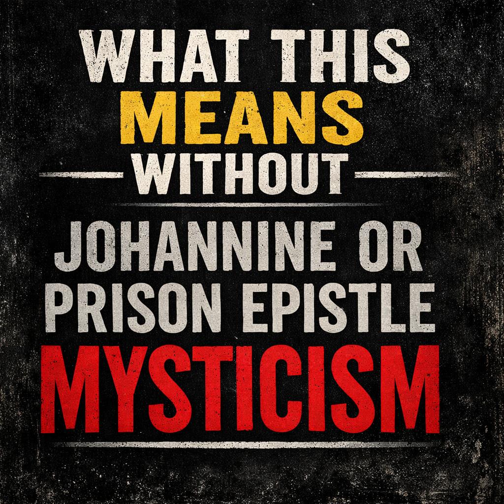 5. What This Means Without Johannine or Prison Epistle Mysticism Blank Meme Template