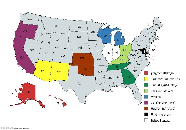 16 Spots Remain. Claim Two Bordering States. | made w/ Imgflip meme maker