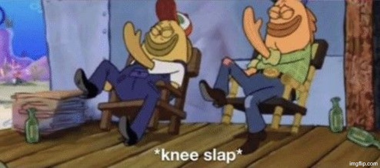 knee slap | image tagged in knee slap | made w/ Imgflip meme maker