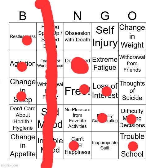 depression bingo 1 | image tagged in depression bingo 1 | made w/ Imgflip meme maker