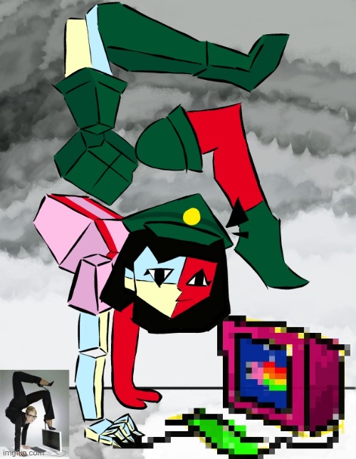 She's searching for the boss | image tagged in art,bbq,idk,bipolar | made w/ Imgflip meme maker