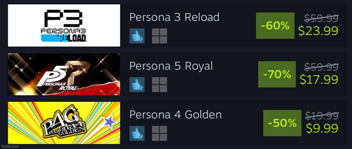 I do like SEGA, but I’ve never tried Persona | made w/ Imgflip meme maker