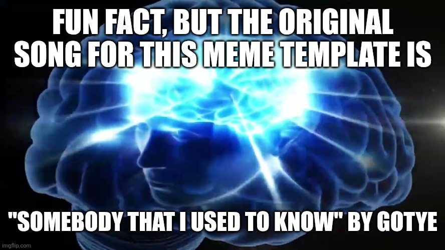I actually know this because of the tune | FUN FACT, BUT THE ORIGINAL SONG FOR THIS MEME TEMPLATE IS; "SOMEBODY THAT I USED TO KNOW" BY GOTYE | image tagged in but you didn't have to cut me off,memes,funny,original | made w/ Imgflip meme maker