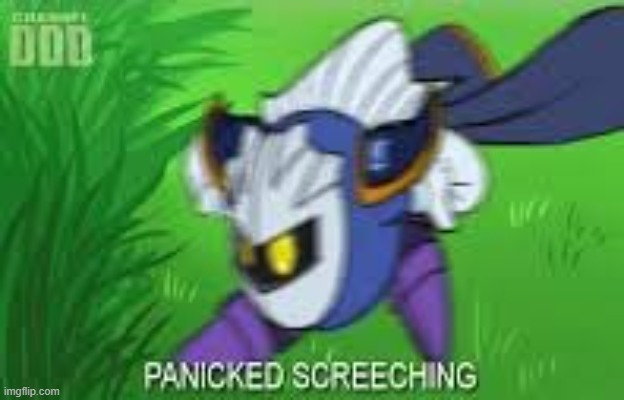 meta knight panics | image tagged in meta knight panics | made w/ Imgflip meme maker