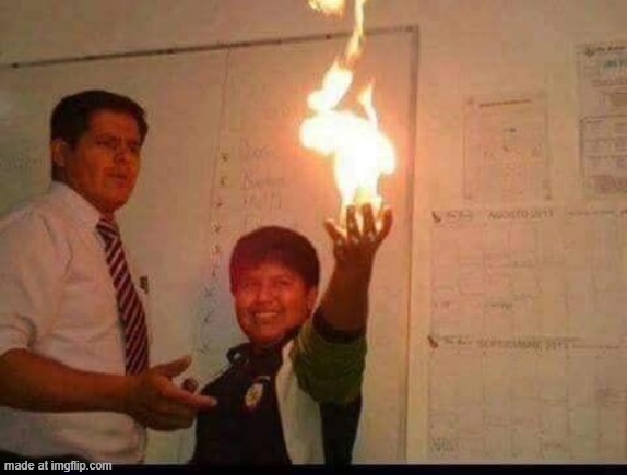 Kid Holding Fire | image tagged in kid holding fire | made w/ Imgflip meme maker