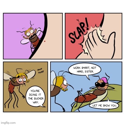 SLAP | image tagged in slap,bugs,bug,sister,comics,comics/cartoons | made w/ Imgflip meme maker