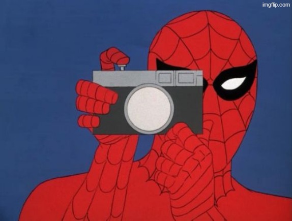 image tagged in memes,spiderman camera,spiderman | made w/ Imgflip meme maker