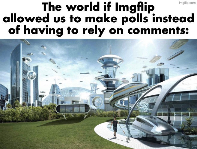 The future world if | The world if Imgflip allowed us to make polls instead of having to rely on comments: | image tagged in the future world if | made w/ Imgflip meme maker