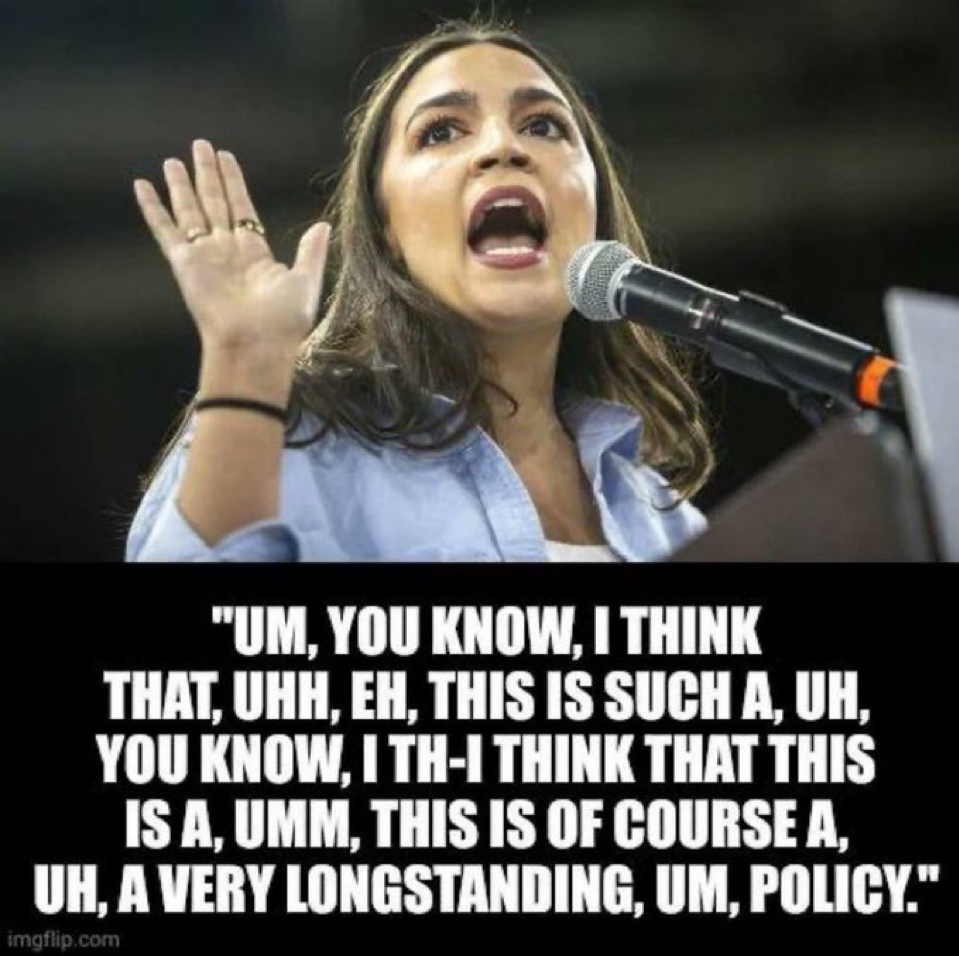 AOC word salad Blank Meme Template