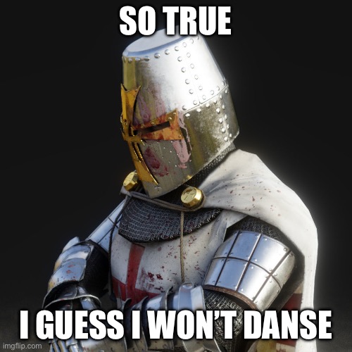 Paladin | SO TRUE I GUESS I WON’T DANSE | image tagged in paladin | made w/ Imgflip meme maker