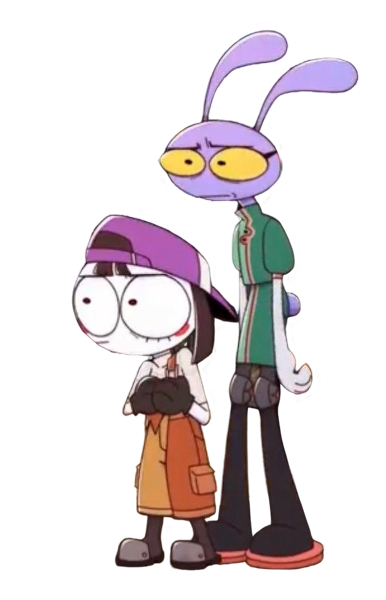 Pomni and Jax from Knights Of Guinevere Blank Meme Template