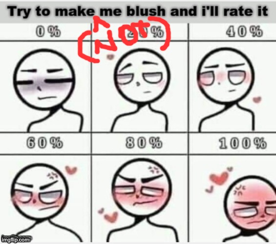 Screw it. Reverse time. Post images and try to NOT make me blush | image tagged in make me blush | made w/ Imgflip meme maker