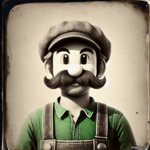 Vintage Luigi | image tagged in vintage luigi | made w/ Imgflip meme maker