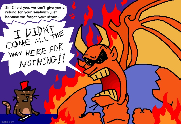 Satan’s straw | made w/ Imgflip meme maker