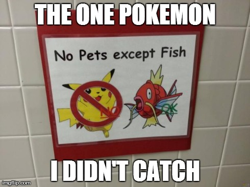 THE ONE POKEMON I DIDN'T CATCH | image tagged in for your own safety | made w/ Imgflip meme maker