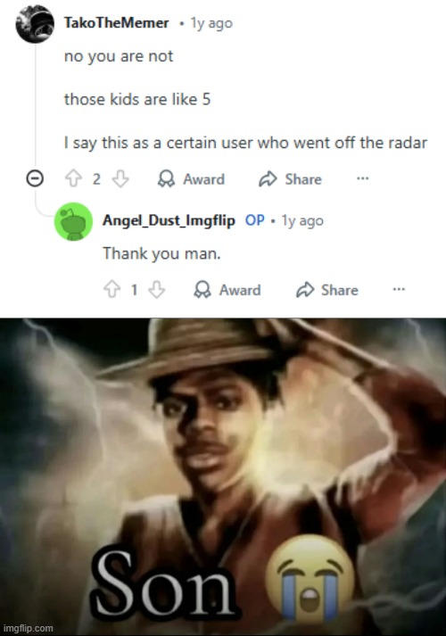 comment from the reddit post in my last post | made w/ Imgflip meme maker