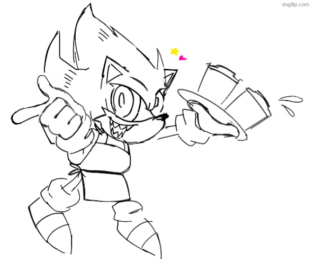 fleetway super sonic sketch | made w/ Imgflip meme maker