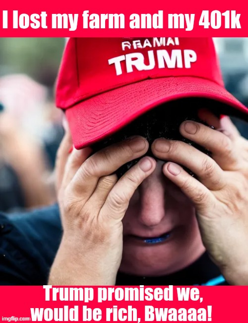 MAGA Tears | image tagged in maga tears,trump's broken promises,trump lied,fdt 8647,maga remorse,melting snowflakes | made w/ Imgflip meme maker