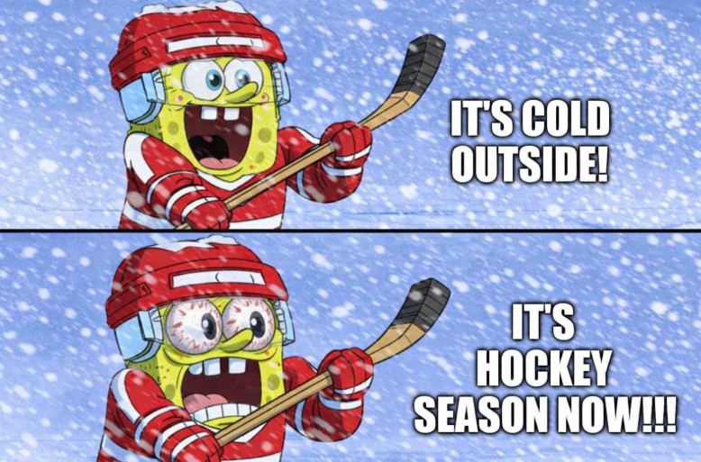 Spongebob hockey season Blank Meme Template
