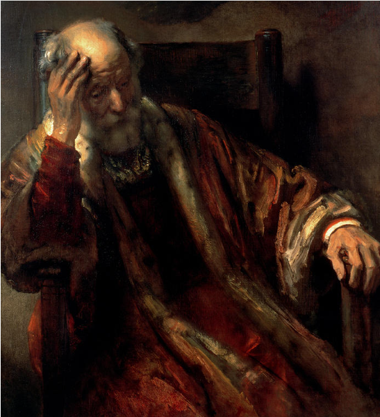 An Old Man In An Armchair Rembrandt Blank Meme Template