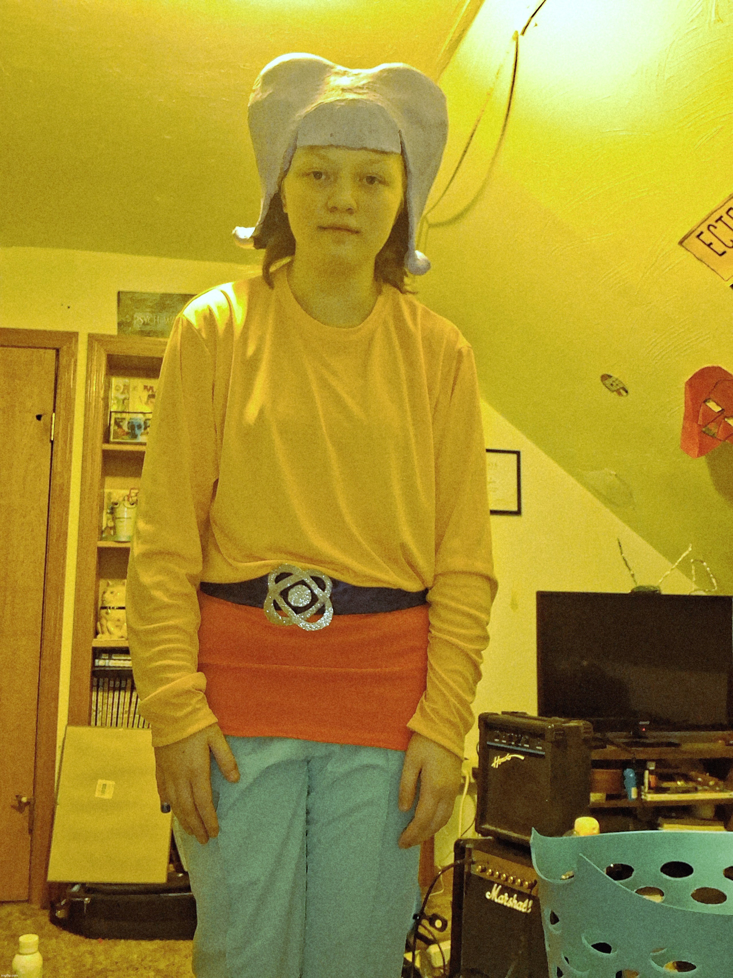 Progress on the cosplay (do not ask why I am in the mexico filter) | made w/ Imgflip meme maker