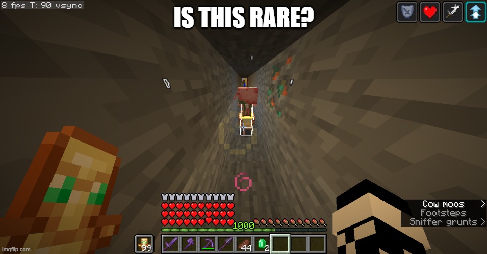 IDK its just been here | IS THIS RARE? | image tagged in minecraft,chicken jockey | made w/ Imgflip meme maker