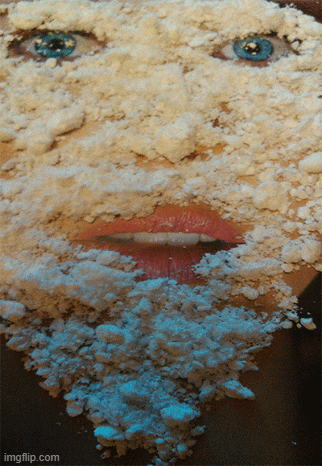 Powder Face | image tagged in gifs,trippy,powderface,faces | made w/ Imgflip images-to-gif maker