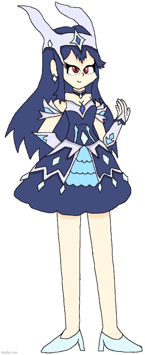 This Is Princess Diamond, an OC I made whom is a Princess inspired by Dialga | image tagged in princess diamond,dialga,pokemon,diamond | made w/ Imgflip meme maker