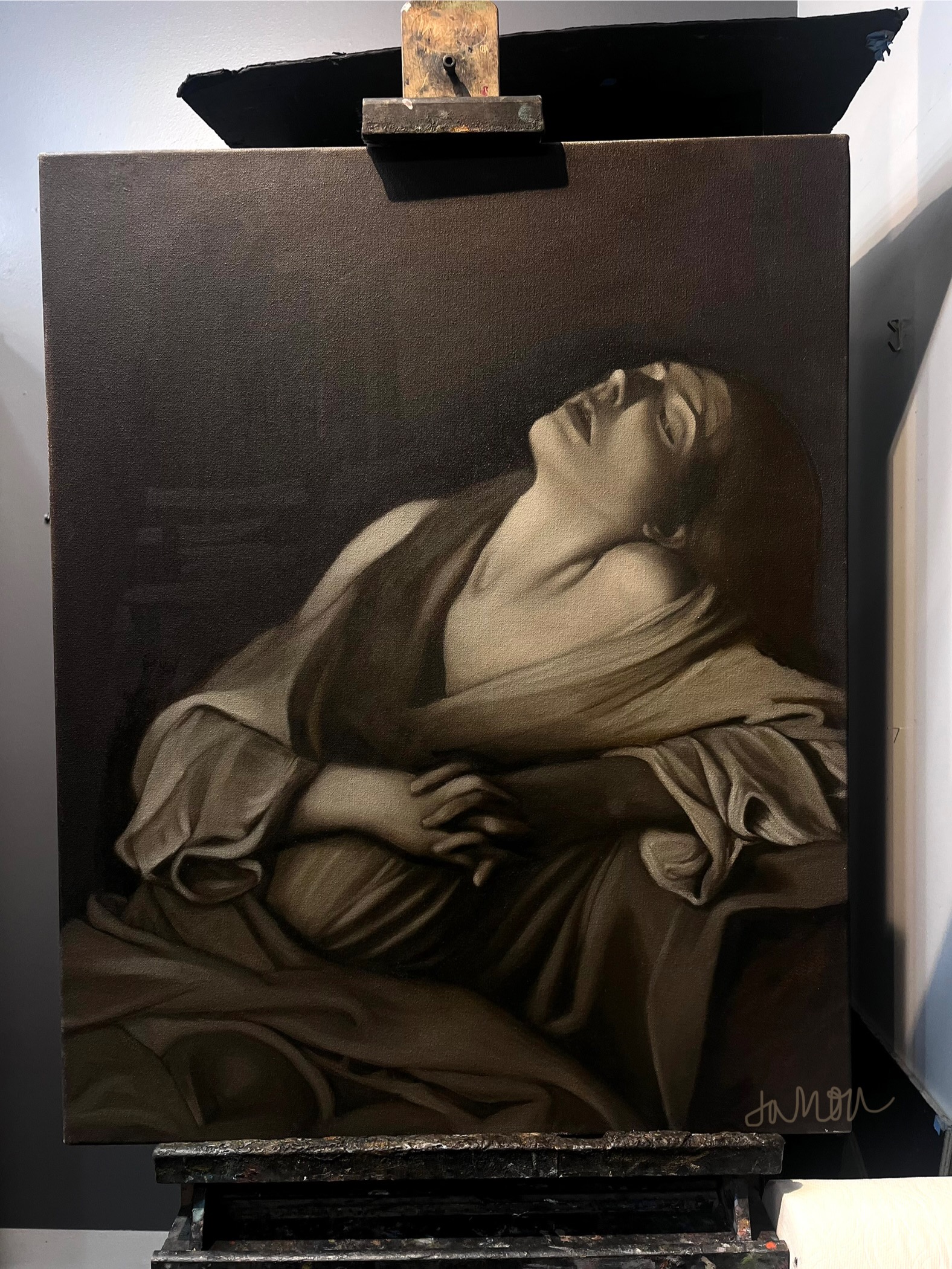 Funny classic painting Blank Meme Template