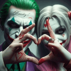 Joker and Harley Blank Meme Template