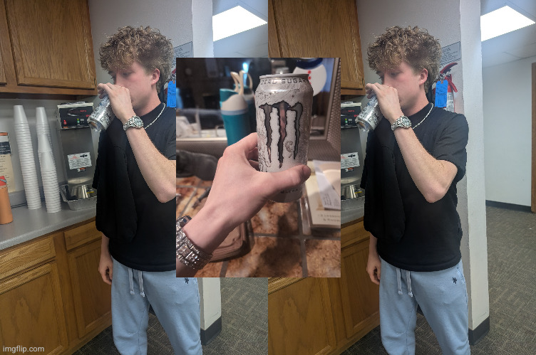 for some reason, it's not as bad as it used to be. Maybe I'll finally accept it as a good flavor, idk | image tagged in monsters inc,white monster,energy drinks | made w/ Imgflip meme maker