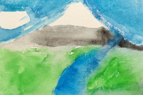 Mountain | image tagged in mountain,painting | made w/ Imgflip meme maker