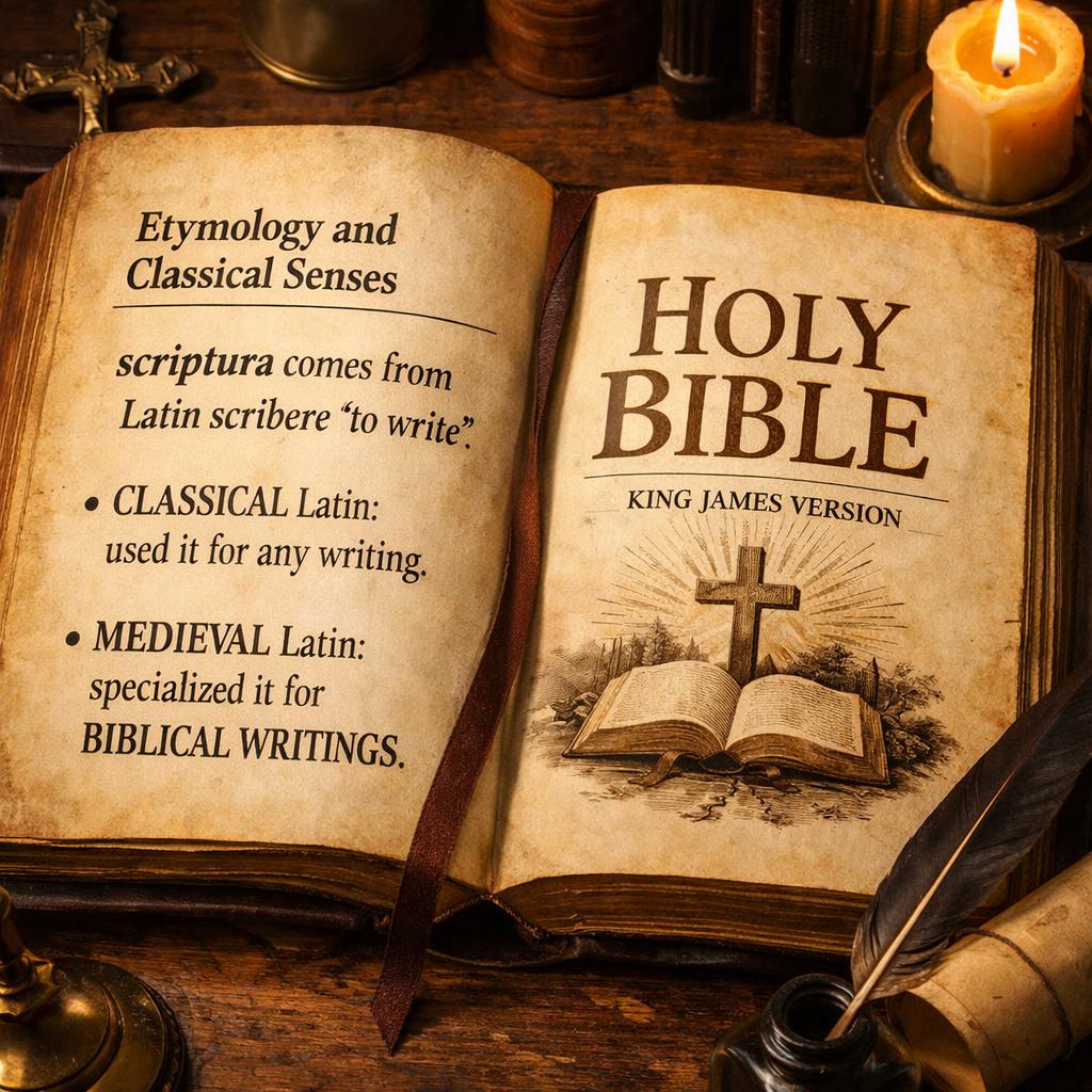 Etymology and classical senses — scriptura comes from Latin scri Blank Meme Template