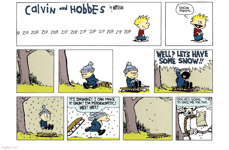 image tagged in calvin and hobbes,comics | made w/ Imgflip meme maker