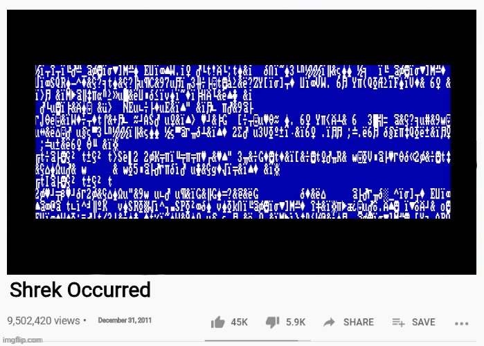 Doom | Shrek Occurred; December 31, 2011 | image tagged in youtube video template,memes | made w/ Imgflip meme maker