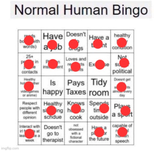 Ognib namuh lamron | image tagged in normal human bingo | made w/ Imgflip meme maker