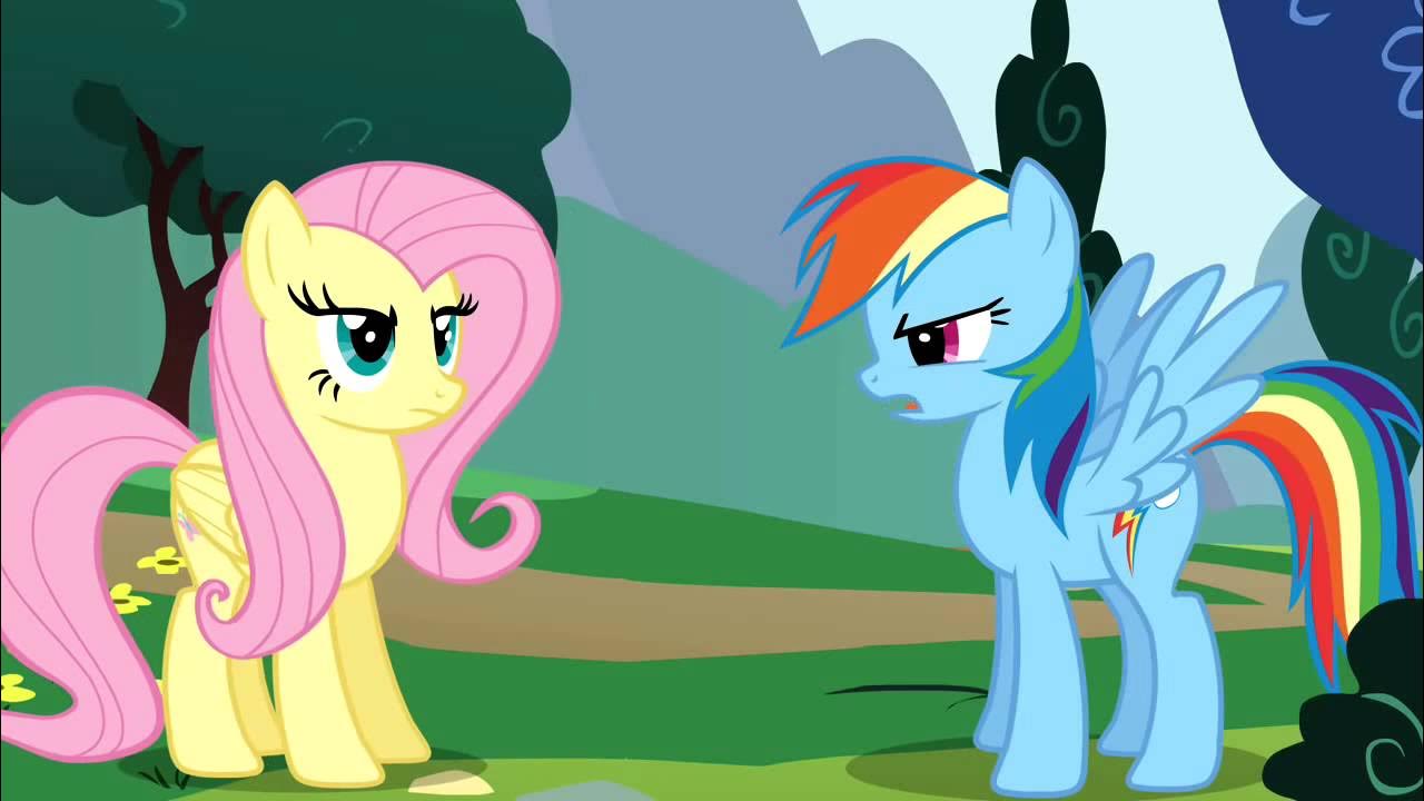 Fluttershy and Rainbow Dash arguing Blank Meme Template