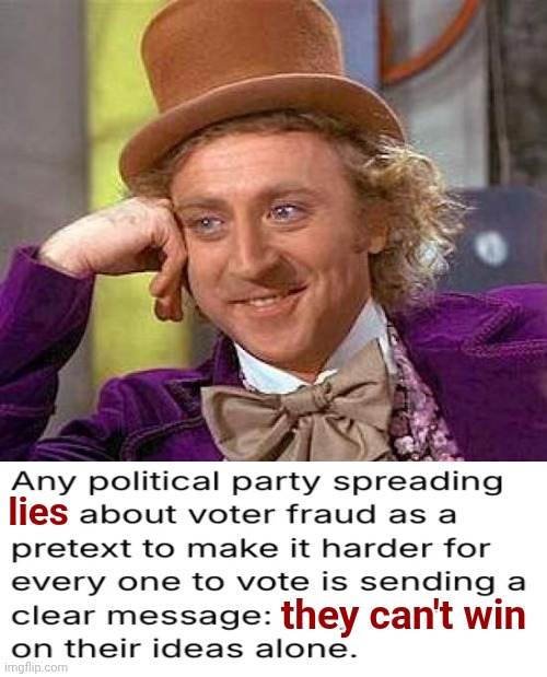 Impeach Trump NOW | lies; they can't win | image tagged in memes,creepy condescending wonka,impeach trump,lock him up,conservative hypocrisy,losers | made w/ Imgflip meme maker