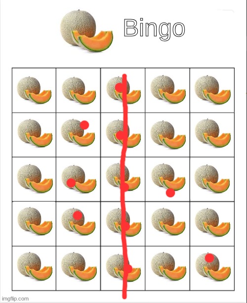 cantaloupe bingo | image tagged in cantaloupe bingo | made w/ Imgflip meme maker