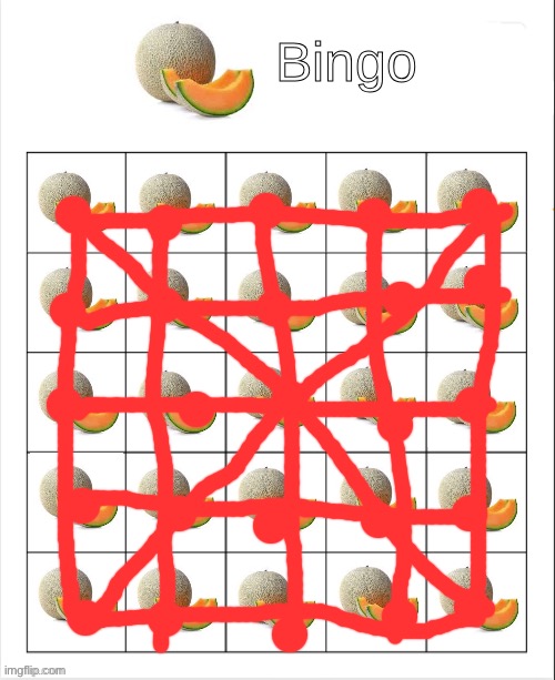 cantaloupe bingo | image tagged in cantaloupe bingo | made w/ Imgflip meme maker