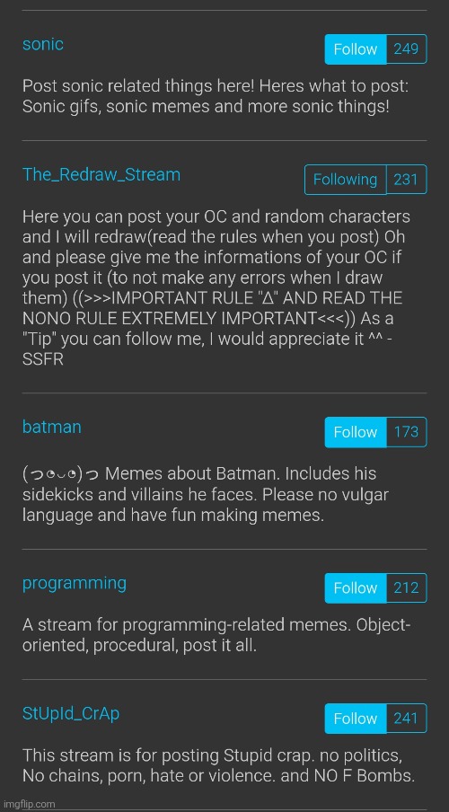 TRS IS ON THE "MORE STREAM" LIST :0 | made w/ Imgflip meme maker